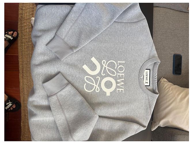 Loewe x On Sweatshirt aus recycelter Baumwolle - Grau Melange - Ansicht 2