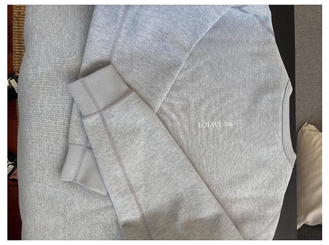 Loewe x On Sweatshirt aus recycelter Baumwolle - Grau Melange - Ansicht 4