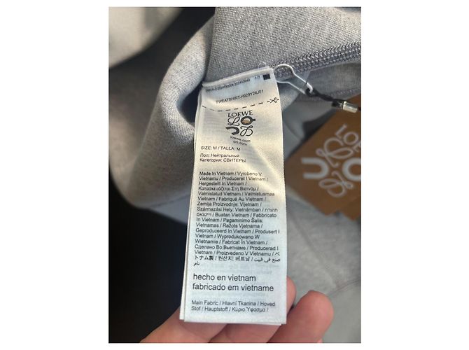 Loewe x On Sweatshirt aus recycelter Baumwolle - Grau Melange - Ansicht 7