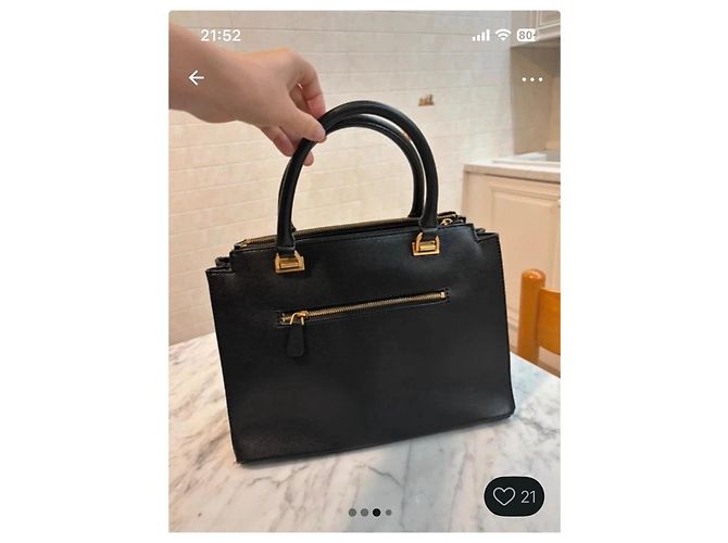 Guess Borsa a mano in pelle nera - vista 6