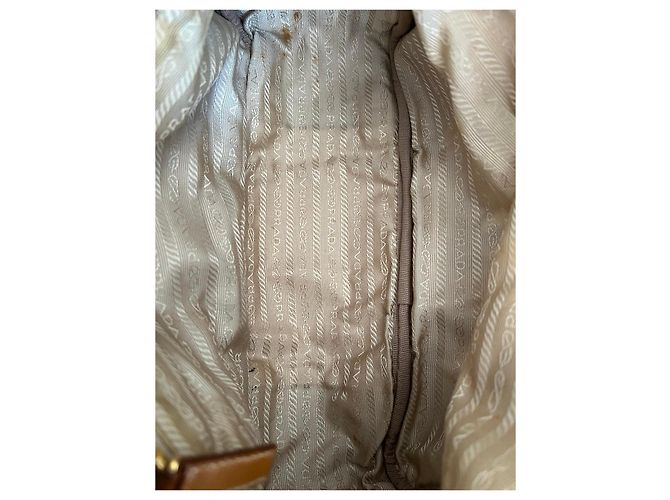 Double Prada Venezia Boston-Tasche aus Leder und Nylon mit Multicolor-Print - Ansicht 11