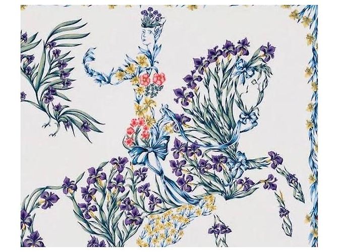 Hermès "Le Cheval de Flore" Silk Scarf - view 6