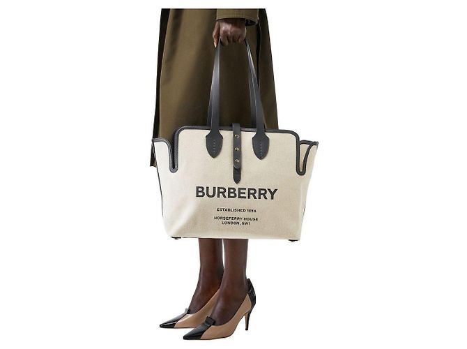 Burberry Canvas Tote Bag mit passendem Beutel - Ansicht 12