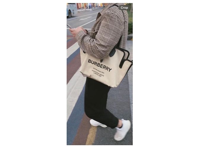 Burberry Canvas Tote Bag mit passendem Beutel - Ansicht 4