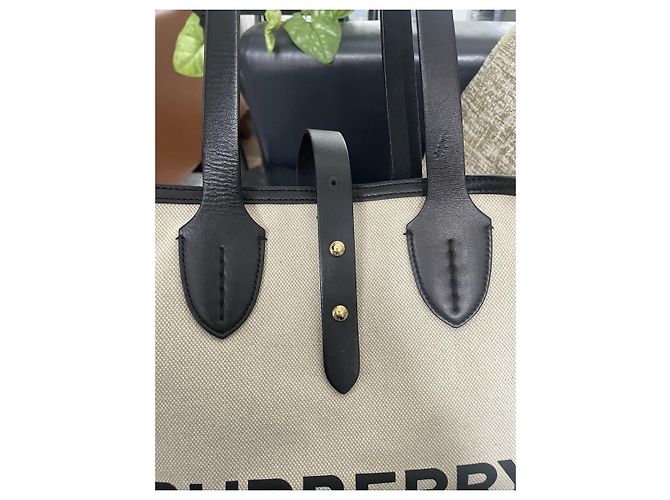 Burberry Canvas Tote Bag mit passendem Beutel - Ansicht 9