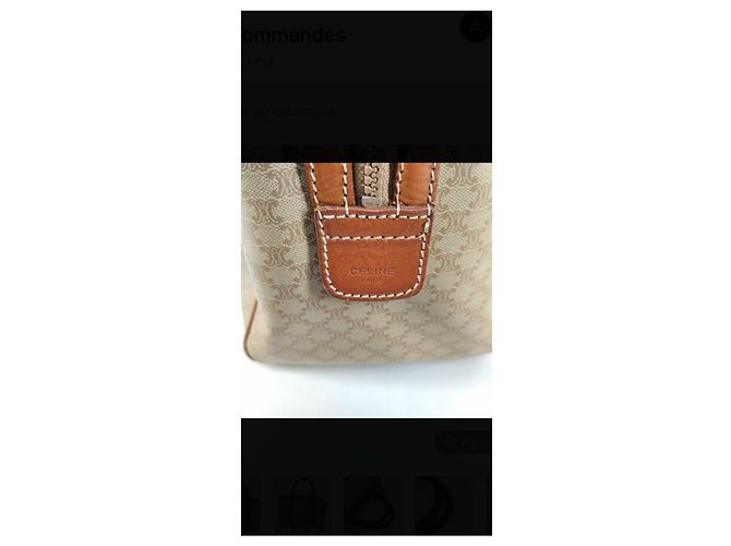 Céline Celine Sac Boite Monogramme Cuir Marron - vue 10