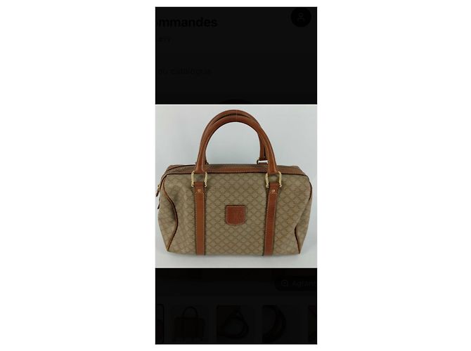 Céline Celine Sac Boite Monogramme Cuir Marron - vue 2