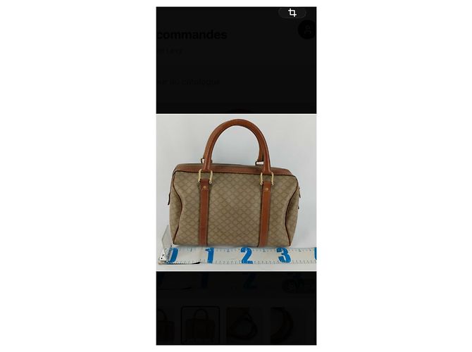Céline Celine Sac Boite Monogramme Cuir Marron - vue 3