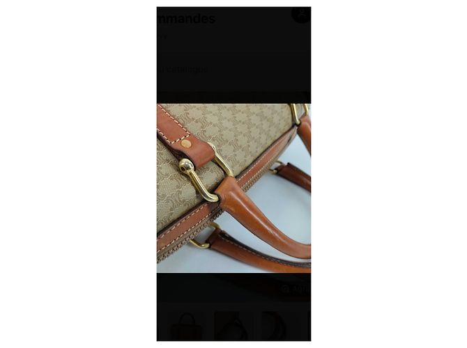 Céline Celine Sac Boite Monogramme Cuir Marron - vue 6