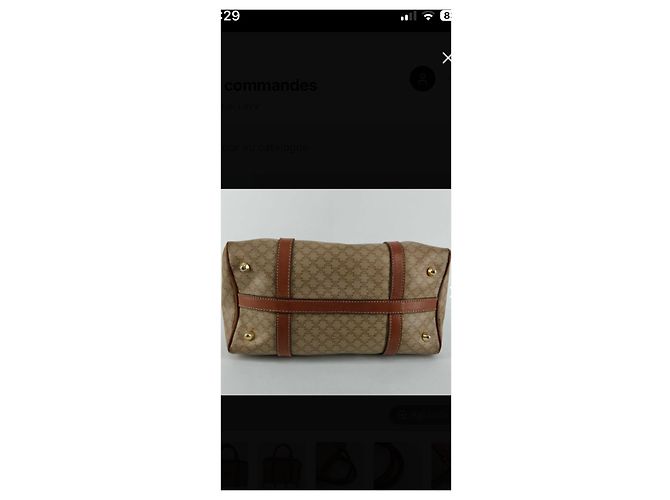 Céline Celine Sac Boite Monogramme Cuir Marron - vue 8