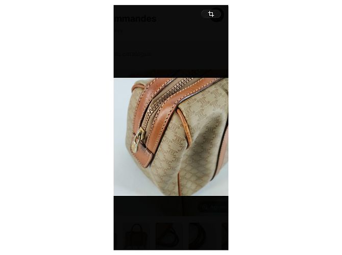 Céline Celine Sac Boite Monogramme Cuir Marron - vue 9