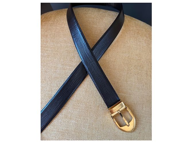 Cintura in pelle Epi nera Louis Vuitton - vista 2