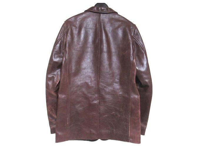 Autre Marque Chaqueta entallada de cola única de cuero de caballo Y's para hombre - vista 2
