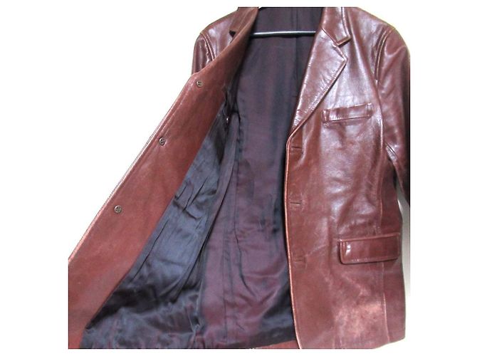 Autre Marque Chaqueta entallada de cola única de cuero de caballo Y's para hombre - vista 3