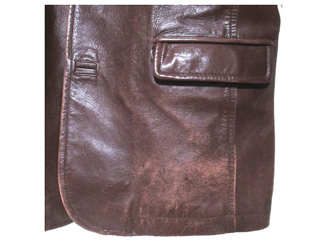 Autre Marque Chaqueta entallada de cola única de cuero de caballo Y's para hombre - vista 6