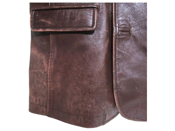 Autre Marque Chaqueta entallada de cola única de cuero de caballo Y's para hombre - vista 7