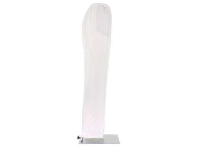 Autre Marque Weiße Seidenhose - Ansicht 3