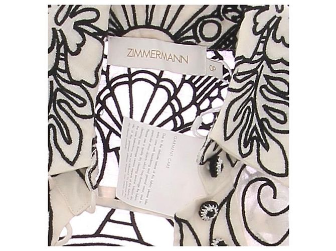 Zimmermann Camisa de lino blanca y negra - vista 5