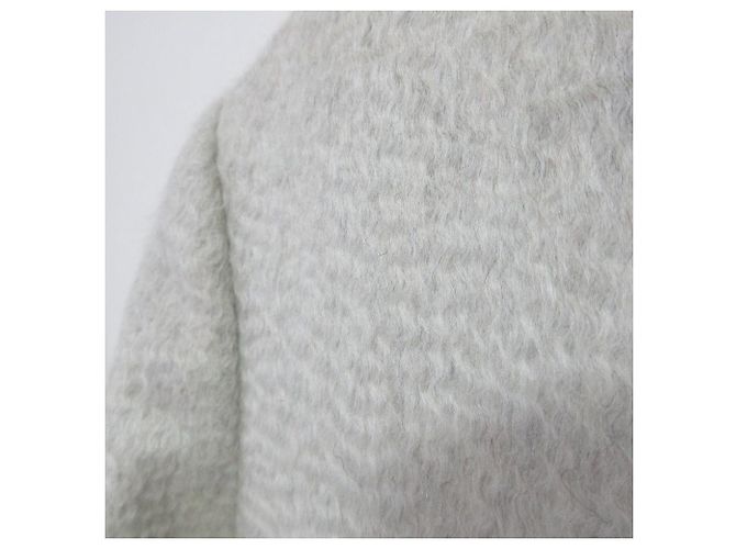 Autre Marque Abrigo sin cuello de lana y mohair BEIGE - vista 3