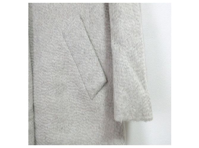 Autre Marque Abrigo sin cuello de lana y mohair BEIGE - vista 4