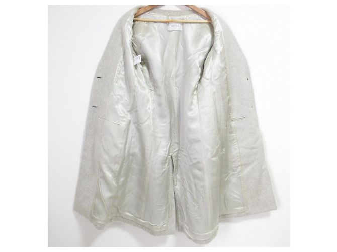 Autre Marque Abrigo sin cuello de lana y mohair BEIGE - vista 6