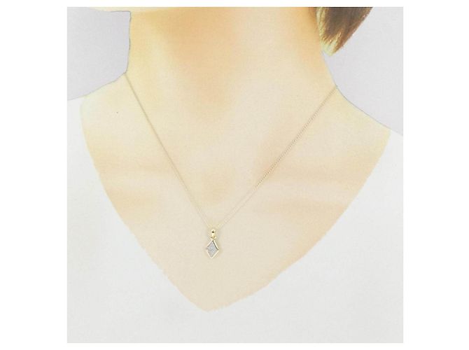 Autre Marque Collana di diamanti K10 Yellow Gold K10 White Gold - vista 6