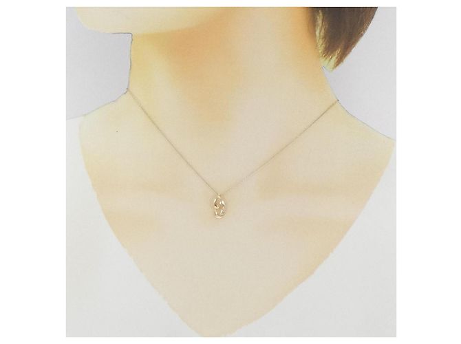 Autre Marque Collar de oro amarillo K10 y diamantes - vista 6