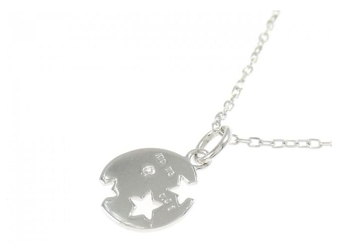 Autre Marque Collana in oro bianco K10 e diamanti - vista 4