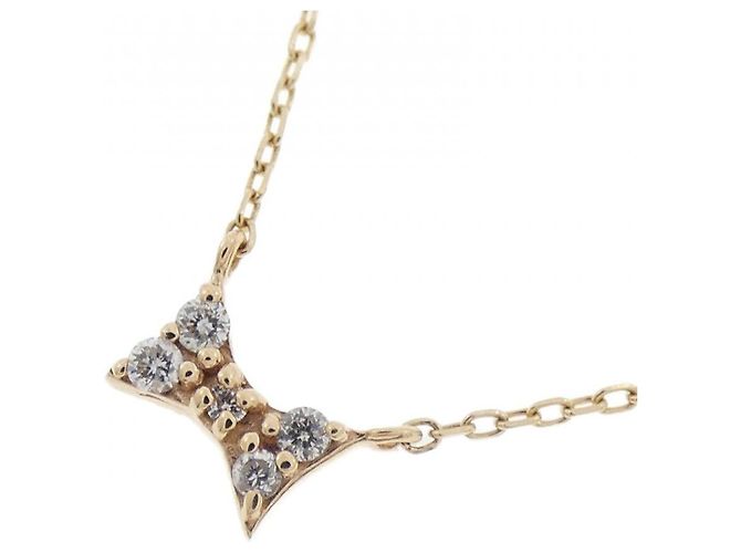 Autre Marque Collana a Nastro in Oro Giallo K10 e Diamanti - vista 3