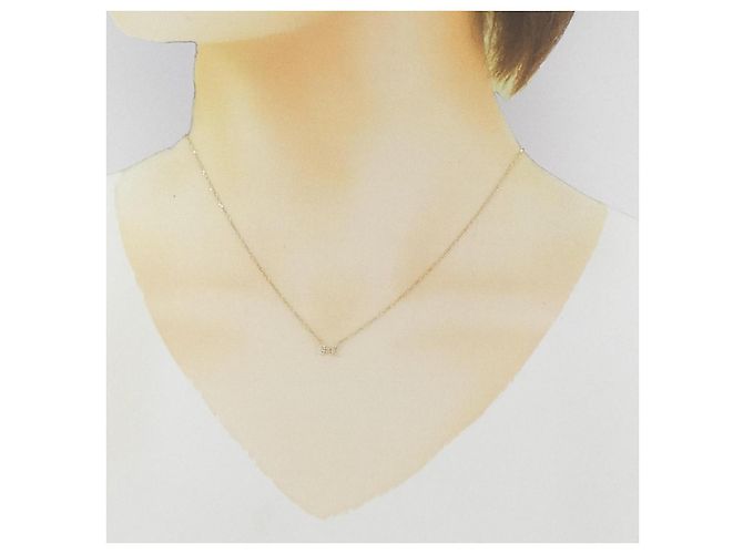 Autre Marque Collana a Nastro in Oro Giallo K10 e Diamanti - vista 6