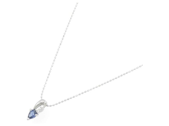 Autre Marque Au750 Saphir Diamant Halskette - Ansicht 2