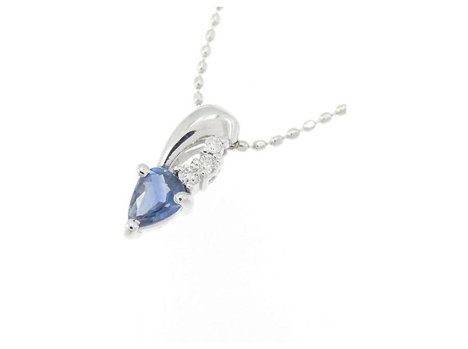 Autre Marque Au750 Saphir Diamant Halskette - Ansicht 3