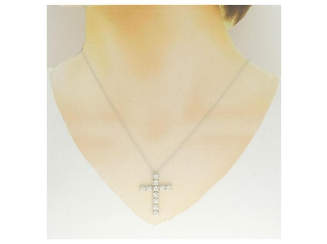 Autre Marque Collar Au750 Cross Star Diamond - vista 6