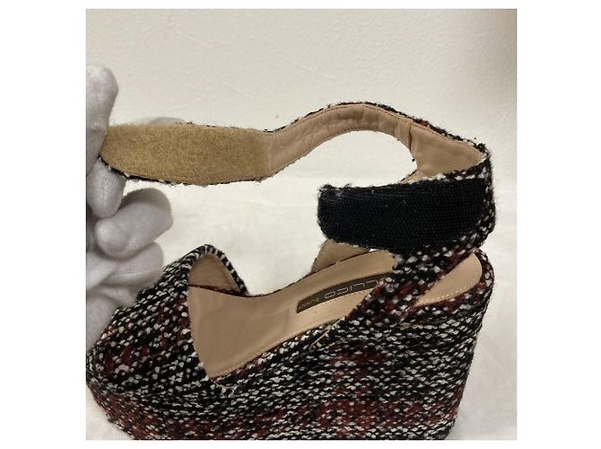 Autre Marque Sandales compensées à plateforme Pellico Sunny Tweed - vue 10