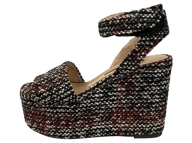 Autre Marque Sandales compensées à plateforme Pellico Sunny Tweed - vue 2