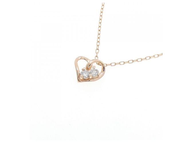 Autre Marque Collana K10 Pink Gold Diamond - vista 3