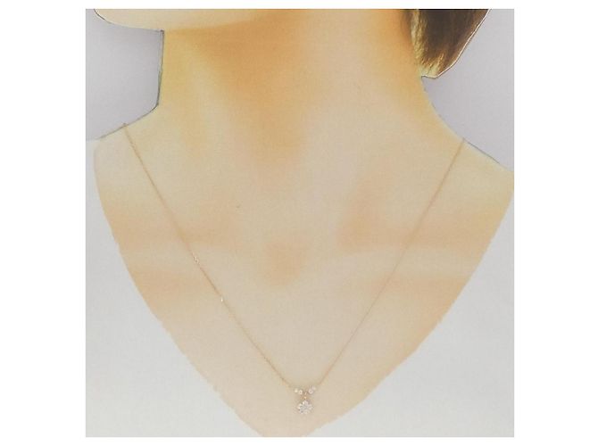 Autre Marque Collana Au750 Fiore e Diamanti - vista 6
