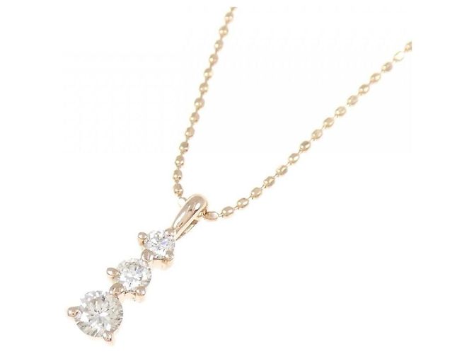 Autre Marque Collier K10 Pink Gold Diamond - vue 3