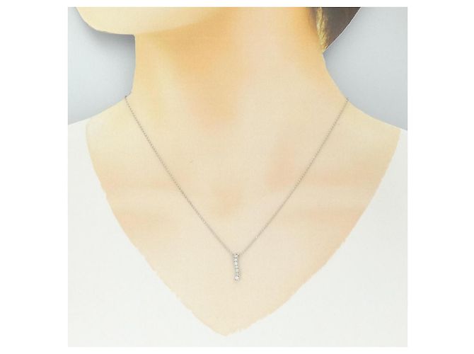 Autre Marque Colar de platina e diamantes - vista 6