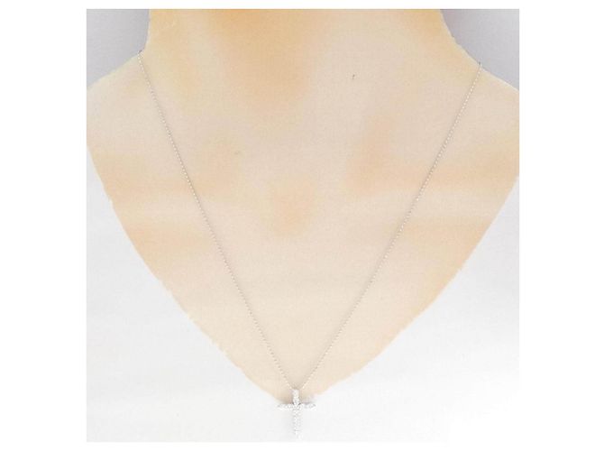Autre Marque Collar de oro blanco Au750 y diamantes - vista 6
