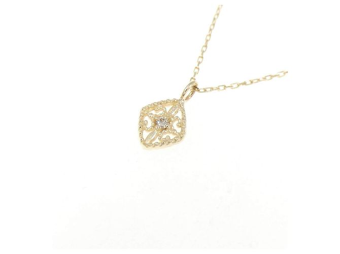 Autre Marque Collar de oro amarillo K10 y diamantes - vista 3