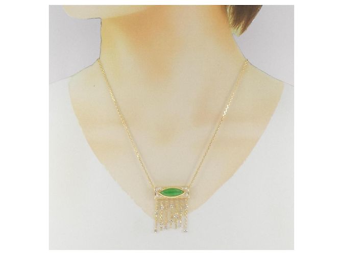 Autre Marque Collar de Jade Au750 y Diamantes - vista 6