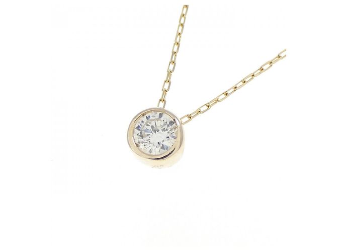 Autre Marque K10 Gelbgold Diamant-Halskette - Ansicht 3