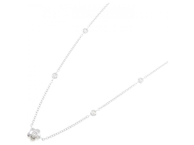 Autre Marque Ponte Vecchio Halskette aus 750 Weißgold und Diamanten - Ansicht 2