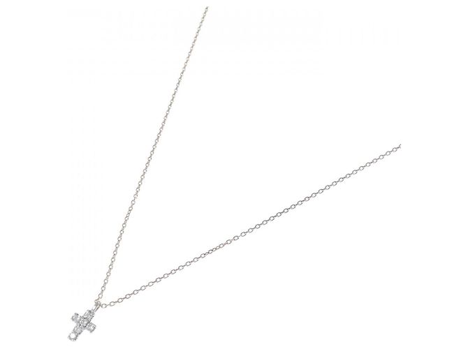 Autre Marque Collar de diamantes K10 Oro blanco K10 Oro rosa - vista 2