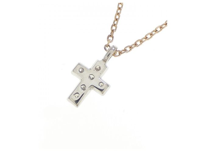 Autre Marque Collar de diamantes K10 Oro blanco K10 Oro rosa - vista 4