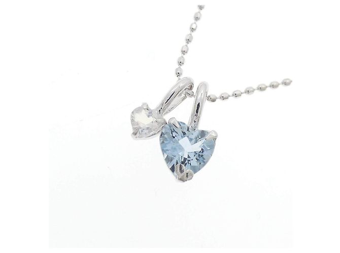 Autre Marque Au750 2way Aquamarin Mondstein Halskette - Ansicht 3