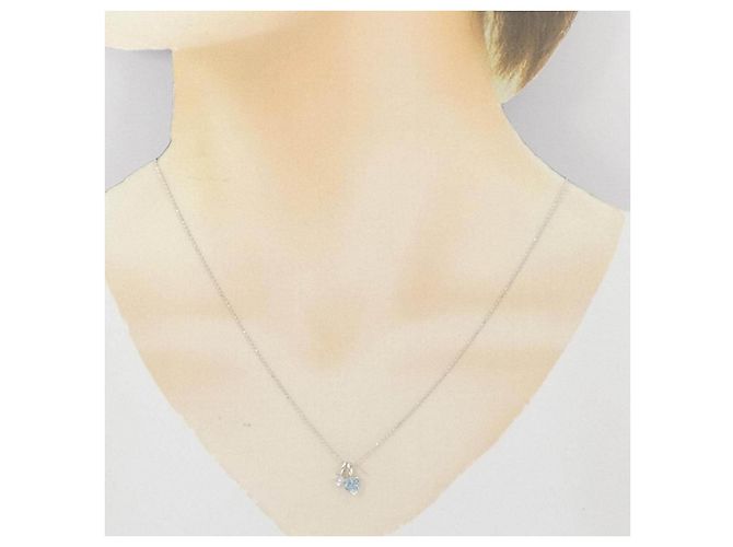 Autre Marque Au750 2way Aquamarin Mondstein Halskette - Ansicht 7