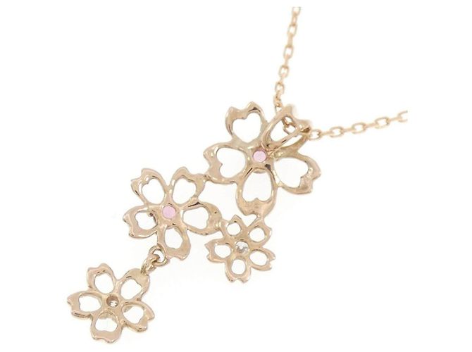 Autre Marque Au750 Blumen-Tourmalin-Diamant-Halskette - Ansicht 4