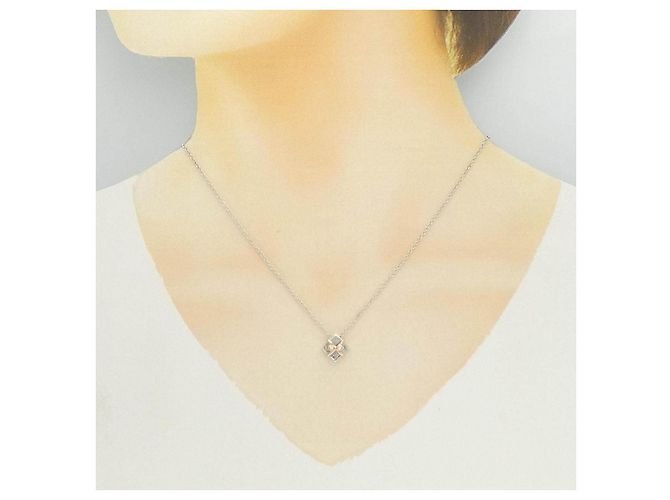 Autre Marque Collana in oro bianco e oro rosa Au750 con diamanti - vista 6